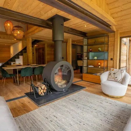 Eden Spacieux Vues Jacuzzi Cheminee Bbq 霞慕尼